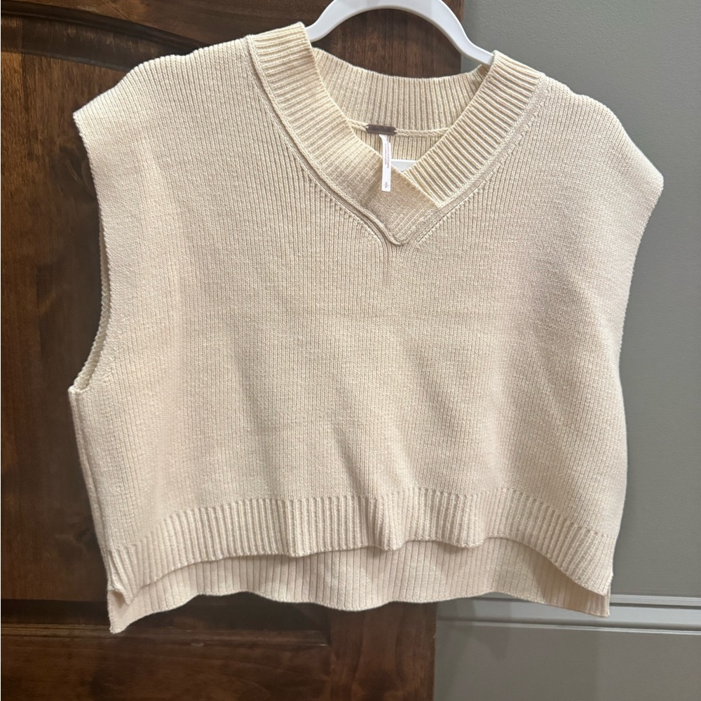 Free People Easy Street Vest in Cream